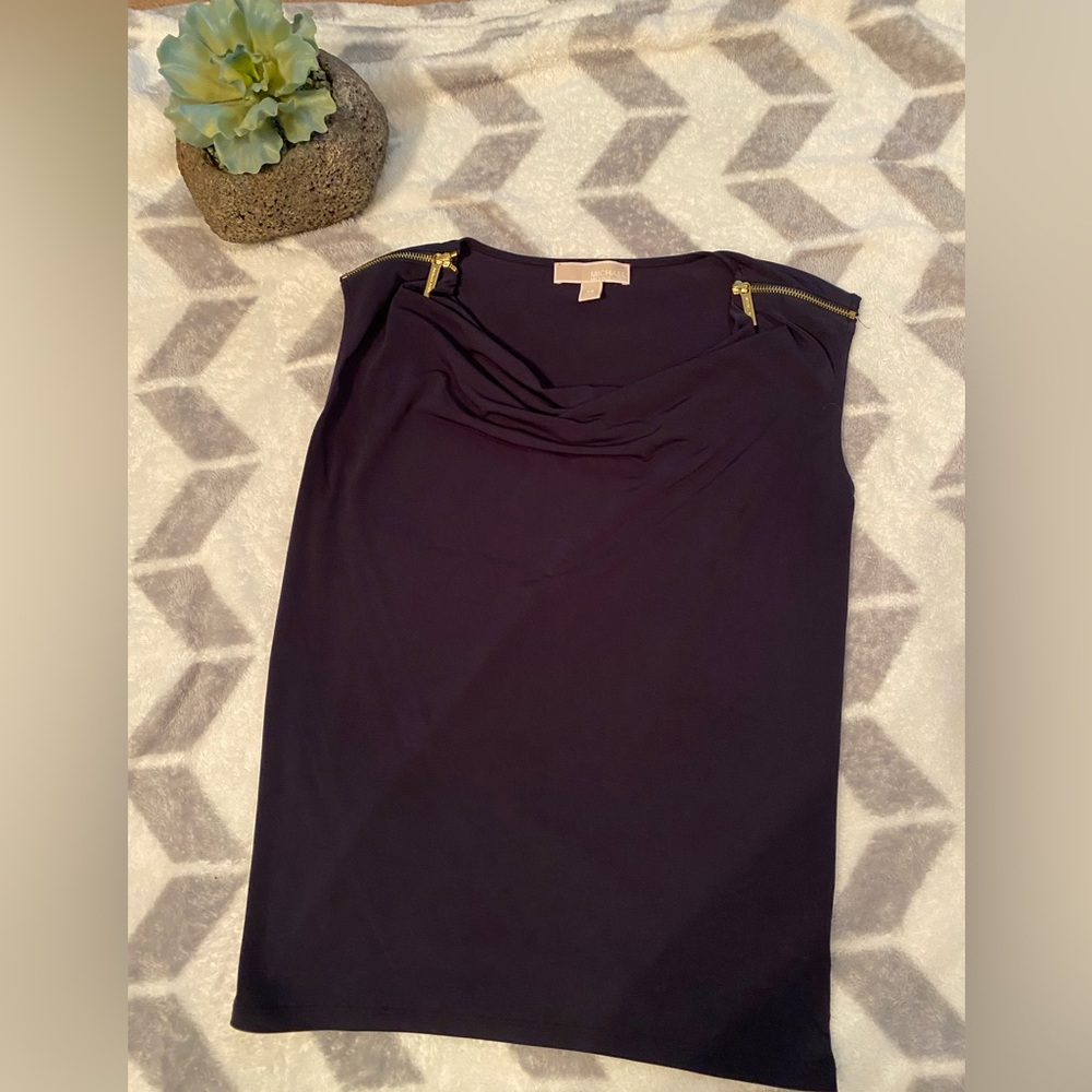 MK Gold Zipper Top
